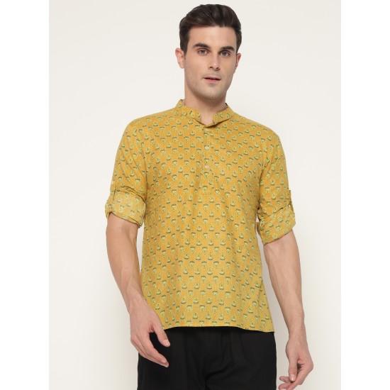 Sanganeri Printed Men’s Short Kurta