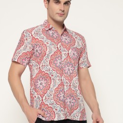 Block Printed Men’s Half Shirt 