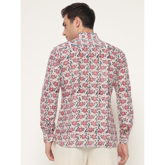 Men’s Floral Printed Casual Shirt