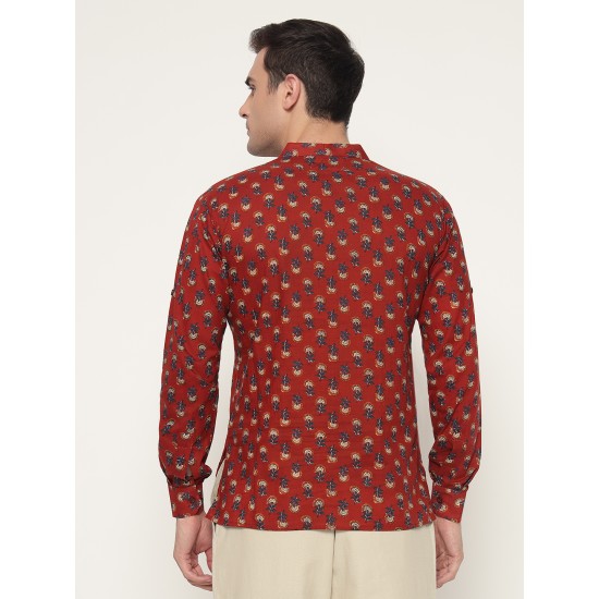 Sanganeri Printed Men’s Short Kurta