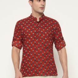 Sanganeri Printed Men’s Short Kurta