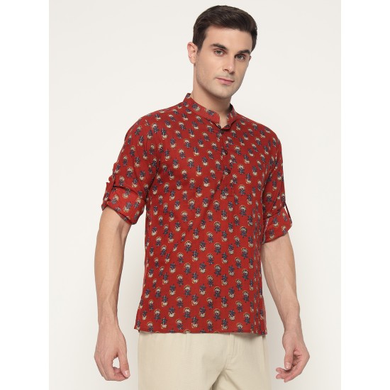 Sanganeri Printed Men’s Short Kurta