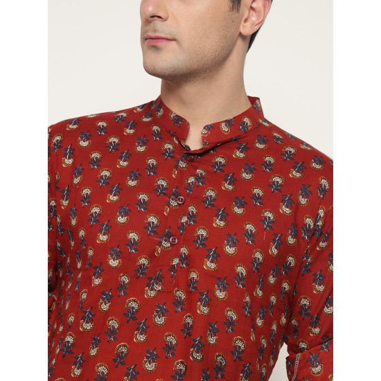 Sanganeri Printed Men’s Short Kurta